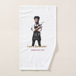 personaliseerbaar Handdoek Barber thema