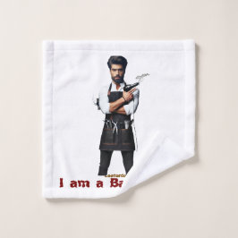 personaliseerbaar Handdoek Barber thema