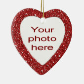 Personaliseerbaar hart keramisch ornament (Rechts)