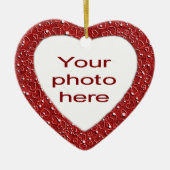 Personaliseerbaar hart keramisch ornament (Voorkant)