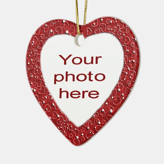 Personaliseerbaar hart keramisch ornament (Links)