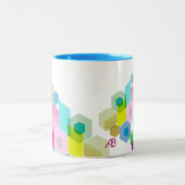 Personaliseerbaar: Hexagonal Tweekleurige Koffiemok (Center)
