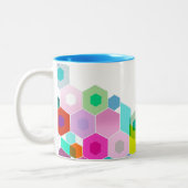 Personaliseerbaar: Hexagonal Tweekleurige Koffiemok (Links)