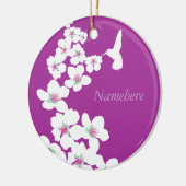 Personaliseerbaar: Hummingbird roze Keramisch Ornament (Links)