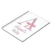 Personaliseerbaar Initiaal Notitieboek voor haar (Linkerzijde)