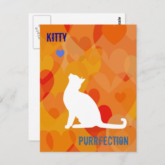 Personaliseerbaar: Kat helder Briefkaart (Voorkant / Achterkant)