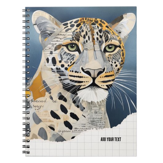 PERSONALISEERbaar Paper Leopard Notitieboek Journa (Voorkant)