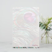 Personaliseerbaar: Peacockveren Briefpapier (Staand voorkant)