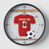 Personaliseerbaar Rood Wit Voetbalshirt (Voorkant)