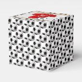 Personaliseerbaar Rood Wit Voetbalshirt Bedankdoosjes (Voorkant Zijde)