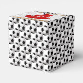 Personaliseerbaar Rood Wit Voetbalshirt Bedankdoosjes (Achterkant)