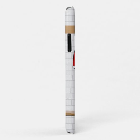 Personaliseerbaar Rood Wit Voetbalshirt Case-Mate iPhone Case (Achterkant/rechts)