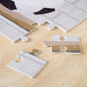 Personaliseerbaar Rood Wit Voetbalshirt Legpuzzel (Zijkant)