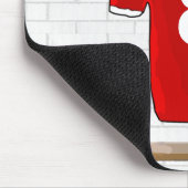 Personaliseerbaar Rood Wit Voetbalshirt Muismat (Hoek)