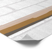 Personaliseerbaar Rood Wit Voetbalshirt Poster (Hoek)