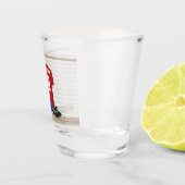 Personaliseerbaar Rood Wit Voetbalshirt Shot Glas (Rechts)
