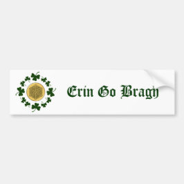 PERSONALISEERBAAR!  Shamrocks - Gold Irish Celtic Bumpersticker