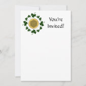 PERSONALISEERBAAR!  Shamrocks - Gold Irish Celtic Kaart (Voorkant)