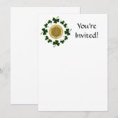 PERSONALISEERBAAR!  Shamrocks - Gold Irish Celtic Kaart (Voorkant / Achterkant)