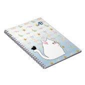 Personaliseerbaar: Zwarte vogel en kat Notitieboek (Rechterzijde)