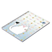 Personaliseerbaar: Zwarte vogel en kat Notitieboek (Linkerzijde)