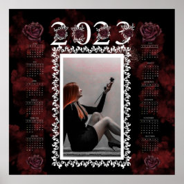 Personaliseerbare 2023  Gotische stijl kalender  Poster