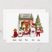 Personaliseerbare aangepaste familie portret Feest Kaart (Voorkant / Achterkant)