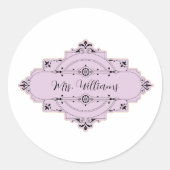 Personaliseerbare bruidskruid klassieke sticker (Voorkant)