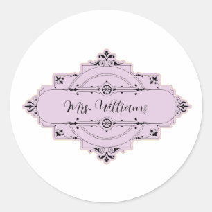 Personaliseerbare bruidskruid klassieke sticker