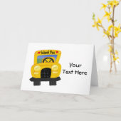 (Personaliseerbare) Bus 2 van de school Kaart (Gele Bloem)