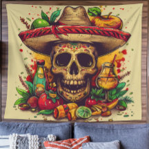 Personaliseerbare CInco de Mayo Skull