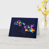 Personaliseerbare: De kranen van de kleur Kaart (Gele Bloem)