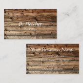 Personaliseerbare faux houten visitekaartje (Voorkant / Achterkant)
