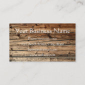 Personaliseerbare faux houten visitekaartje (Achterkant)