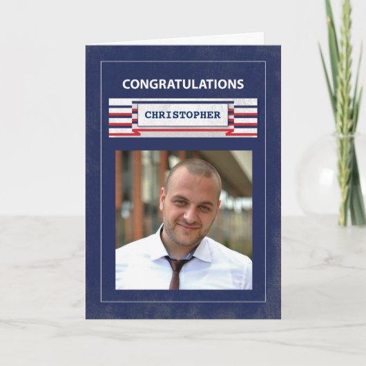 Personaliseerbare Foto, de Gediplomeerde van de Kaart (Voorkant)