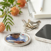 Personaliseerbare Foto Ons Eerste Sleutelhanger (Zijkant)