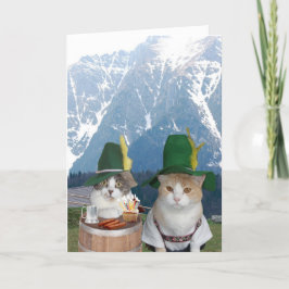 Personaliseerbare Grappige Duitse Katten/Katten Kaart