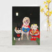 Personaliseerbare Grappige Super Honden/de Kaart (Gele Bloem)