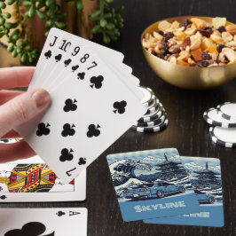 Personaliseerbare GTR BNR34 Skyline Great Wave Tem Pokerkaarten