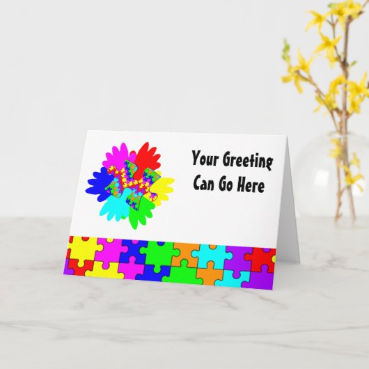 Personaliseerbare Handen en het In verwarring Kaart (Gele Bloem)