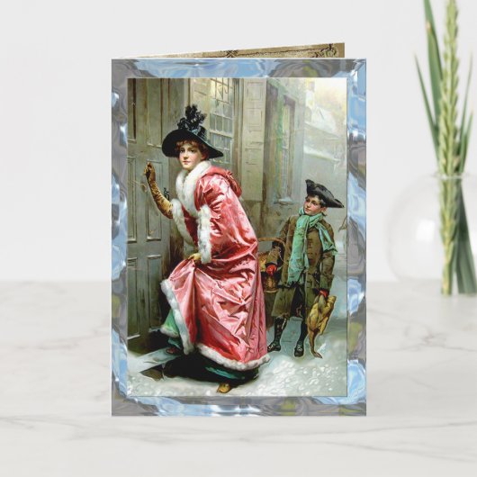 Personaliseerbare het Diner van Kerstmis Feestdagen Kaart (Voorkant)