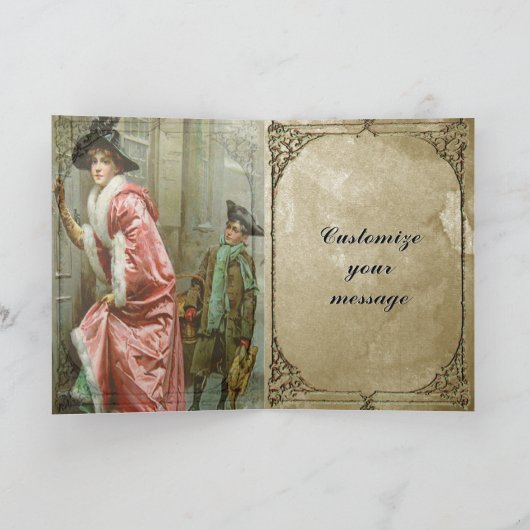 Personaliseerbare het Diner van Kerstmis Feestdagen Kaart (Binnen)