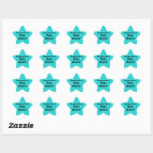 Personaliseerbare Hoofddocenten Star Award sticker (Vel)