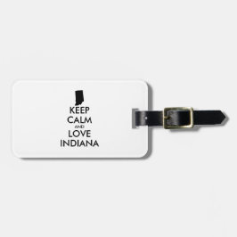 Personaliseerbare HOUD RUST en LIEFDE INDIANA Bagagelabel