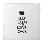 Personaliseerbare HOUD RUST en LIEFDE IOWA Tegeltje (Voorkant)