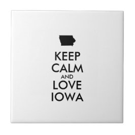 Personaliseerbare HOUD RUST en LIEFDE IOWA Tegeltje