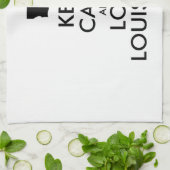 Personaliseerbare HOUD RUST en LIEFDE LOUISIANE Theedoek (Gevouwen)