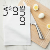 Personaliseerbare HOUD RUST en LIEFDE LOUISIANE Theedoek (Quarter Fold)