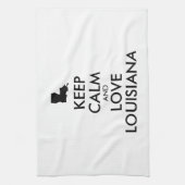 Personaliseerbare HOUD RUST en LIEFDE LOUISIANE Theedoek (Verticaal)