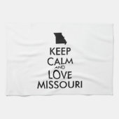 Personaliseerbare HOUD RUST en LIEFDE MISSOURI Theedoek (Horizontaal)